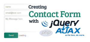 Simple Contact form using Jquery Ajax & PHP