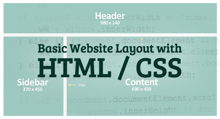 Create basic website layout with HTML CSS