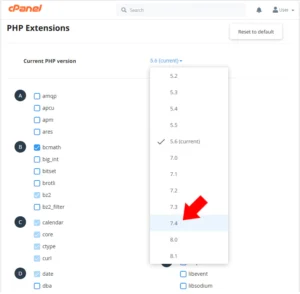 change php version in cpanel godaddy